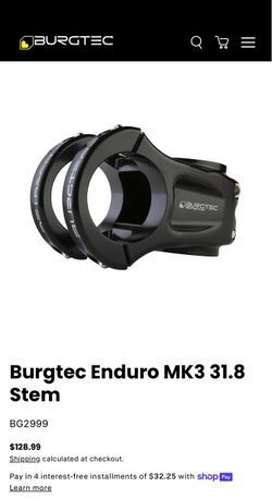 Burgtec Enduro MK3 31.8 Stem 35mm length