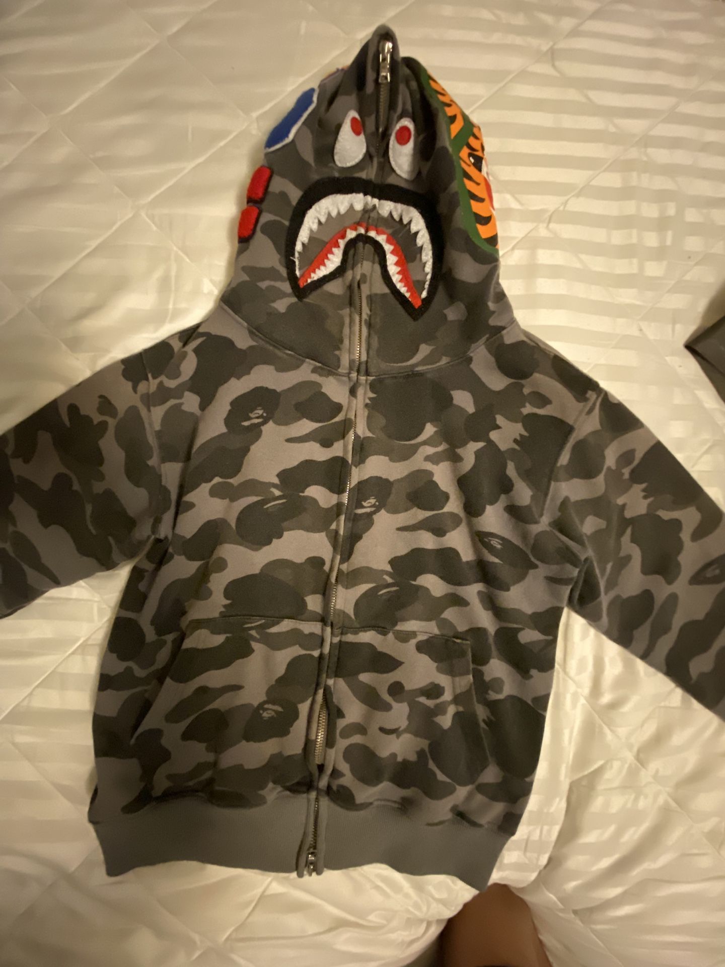 Gray bape hoodie