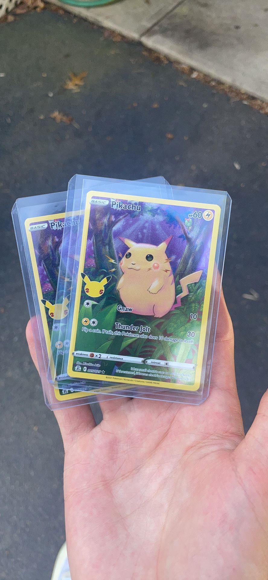 25th Anniversary Pikachu Cards! Set of 2!