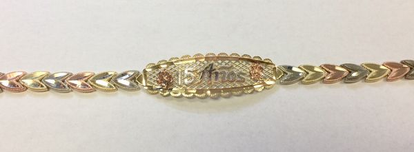 10k Gold Quinceanera Bracelet Sweet 15 For In Dallas Tx Open In The Continue To Mobile Website