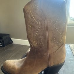 Light Leather Brown Western Cowboy Boots 8.5-9 