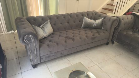 Luxury Grey Couch Set