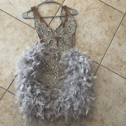 XS Silver Short Dress 