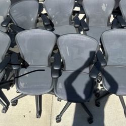 Herman Miller Aeron’s Remastered A & B Fully Loaded w/ PostureFit SL Back Support Office Gaming Chairs 