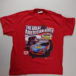 Daytona 500 The Great American Race 2008 NASCAR 50th Anniversary T-Shirt Men's L