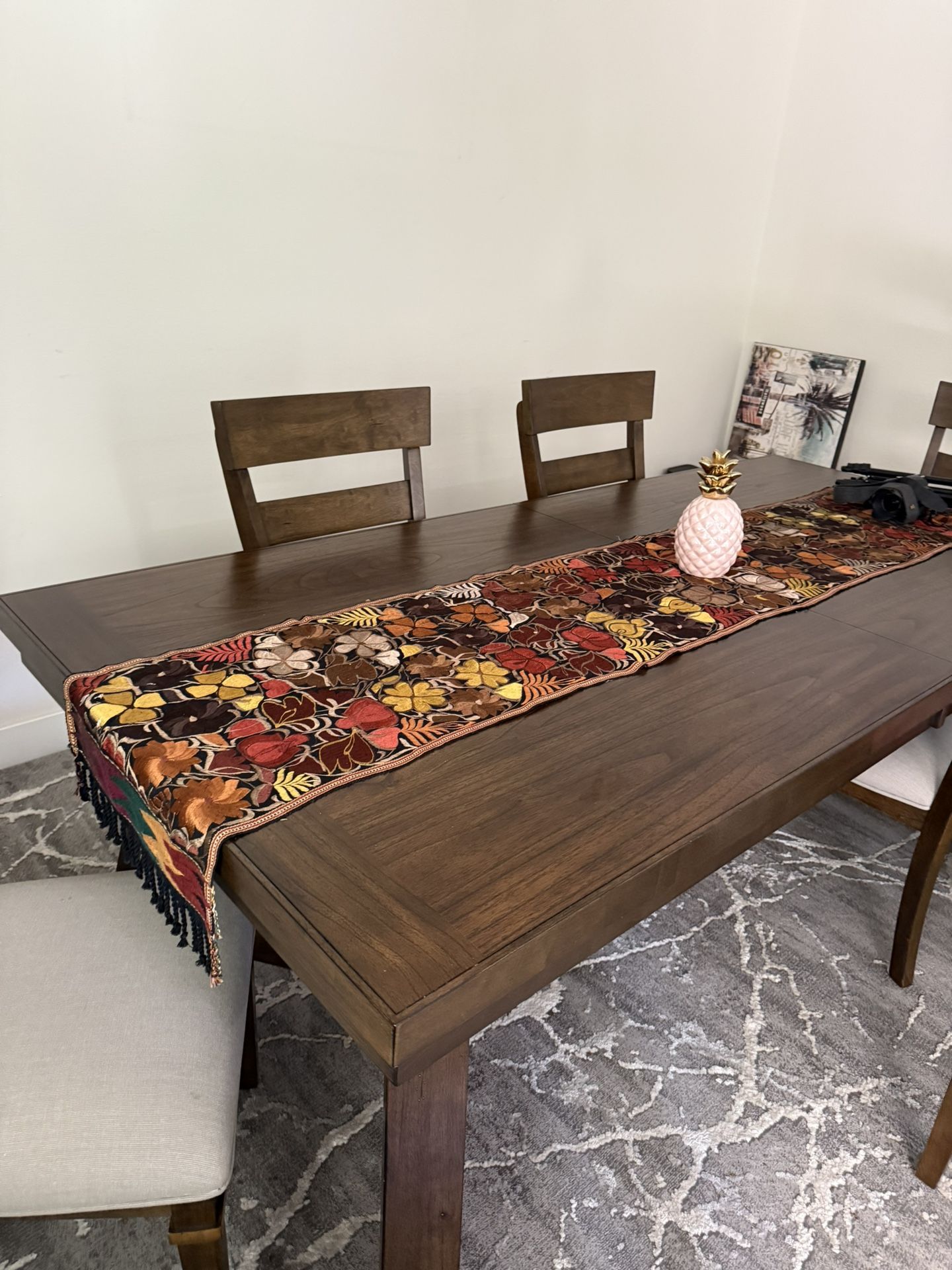 Wood 8seater Table With Extension
