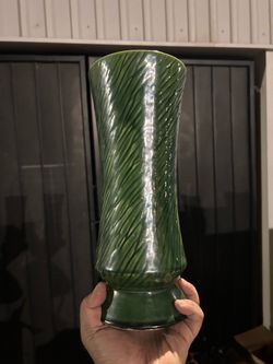 Green Glazed Ceramic Vase