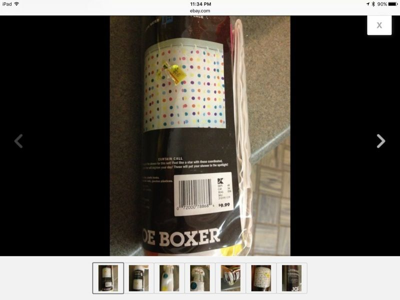 New joe boxer polka dot shower curtain