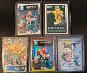 Carson Wentz rookie lot of 5