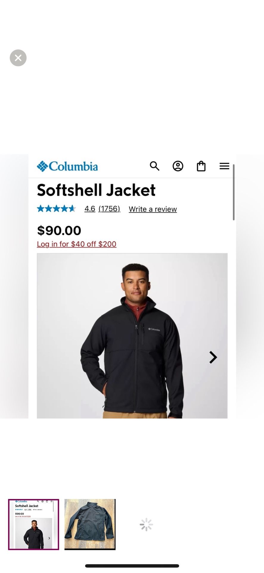 Columbia Softshell Jacket