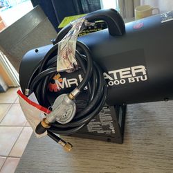 Mr. Heater 60,000 BTU Forced Air Propane Outdoor Space Heater with Quiet Burner Technology