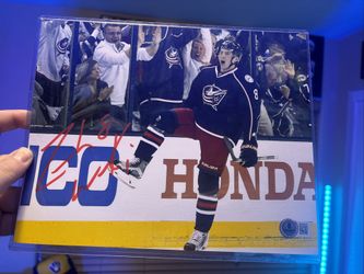 Zach Werenski Columbus Blue jackets Norris Winner 8x10 BAS Beckett
