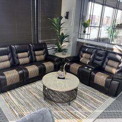 Brand New Leather Reclining Sofa And Love Seat 