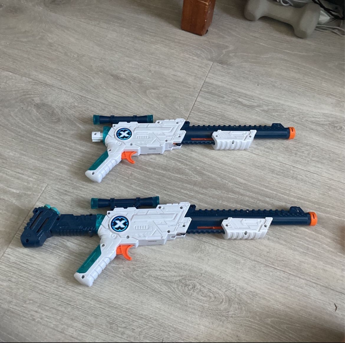 Two Nerf X-shot Guns