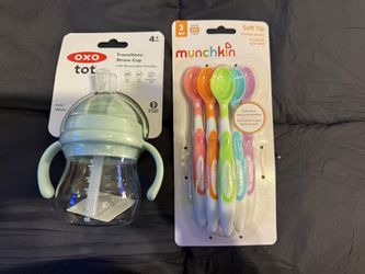 Infant Spoons And Transition Straw Cup  