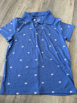 Boys Blue Collar Shirt