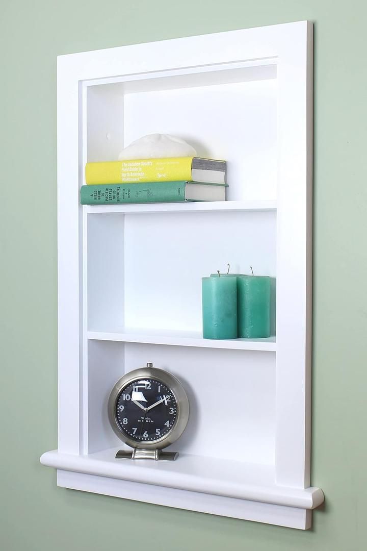 Fox Hollow Furnishings 14x24 Aiden Recessed Wall Niche Medicine Cabinet Replacement, in The Wall Bathroom Cabinet Insert Shelf/Shelves, Made in North