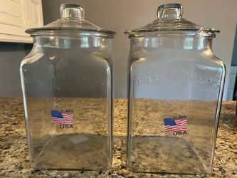 Glass Canisters with Lids – Set of 2