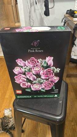 Lego pink roses