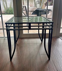Black side table