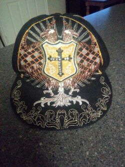 RARE! GOLD! Shiny Diamonds Cross HAT!