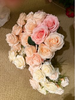 Mixed Bunch of Artificial Roses