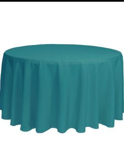 2 - 120 Inch Teal Tablecloths