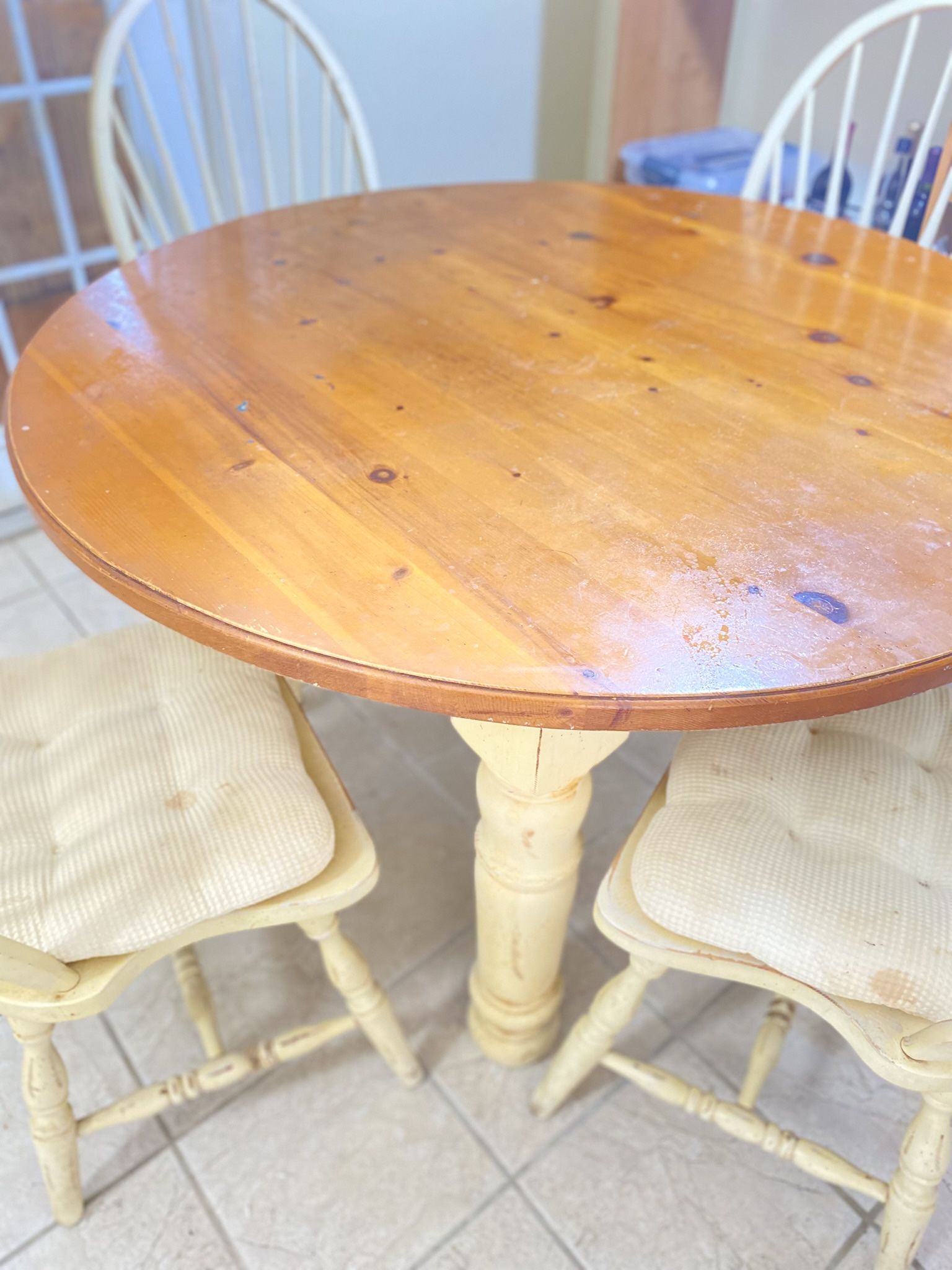 French Country Table With Matching Hutch