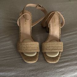 Women’s Size 10 Coach Shelby Beige Sandals -Shipping Available