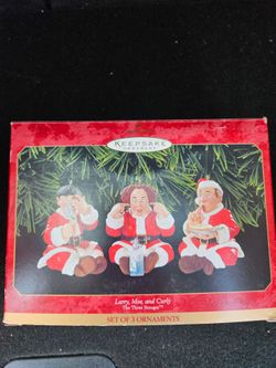 Vintage 3 stooges  christmas ornaments