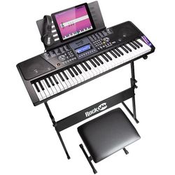 RockJam Electric Keyboard With Stand.  Like New Condition, Works Amazingly Well!! 
