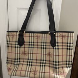 Burberry Canterbury Tote brown Canvas Large