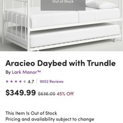 Trundle Daybed Queen/full Comes With Mattress