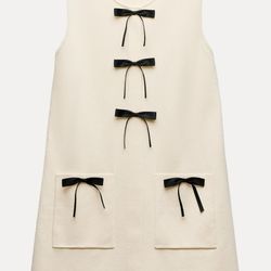 White Knit Zara Dress Size 6