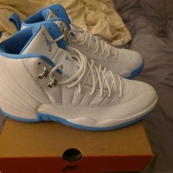 Jordan Retro 12's White University Blue 