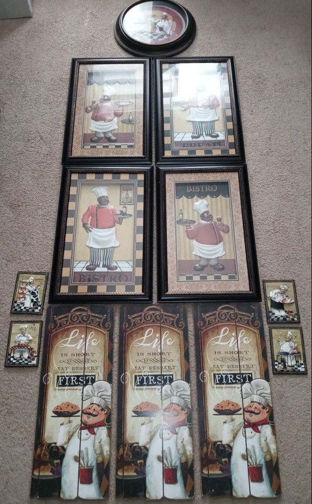 PickUp Only - Chef Kitchen Wall Decor