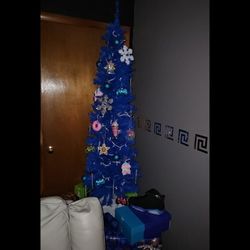 Blue Pencil Christmas Tree