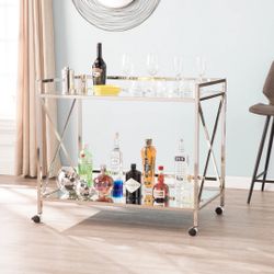 Silver Bar Cart