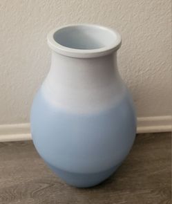 Blue Ombre Pottery Vase
