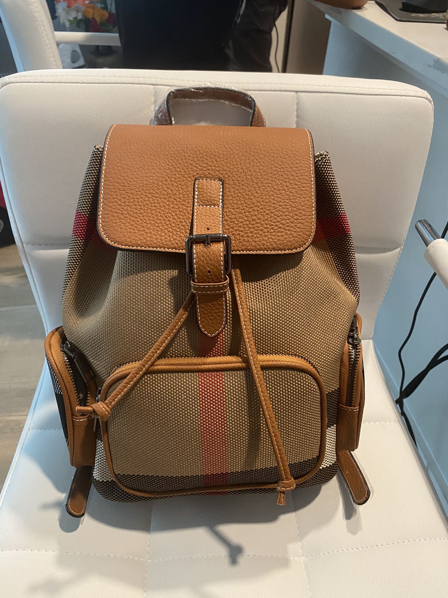 Brown Backpack 