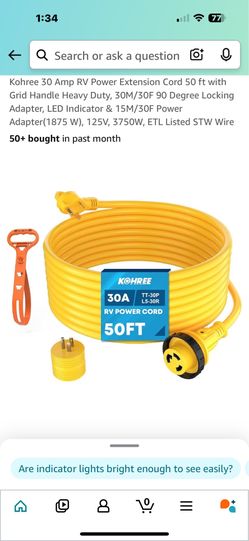 50' RV Extension Cord 50 Amp