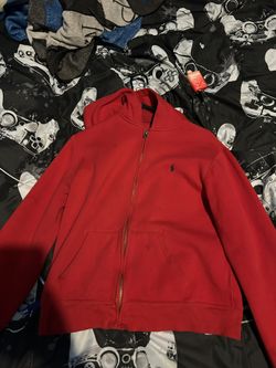Red Polo Sweater Large 18-20 Kids