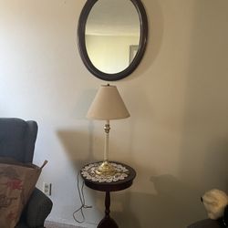 Antique Mirror And Table