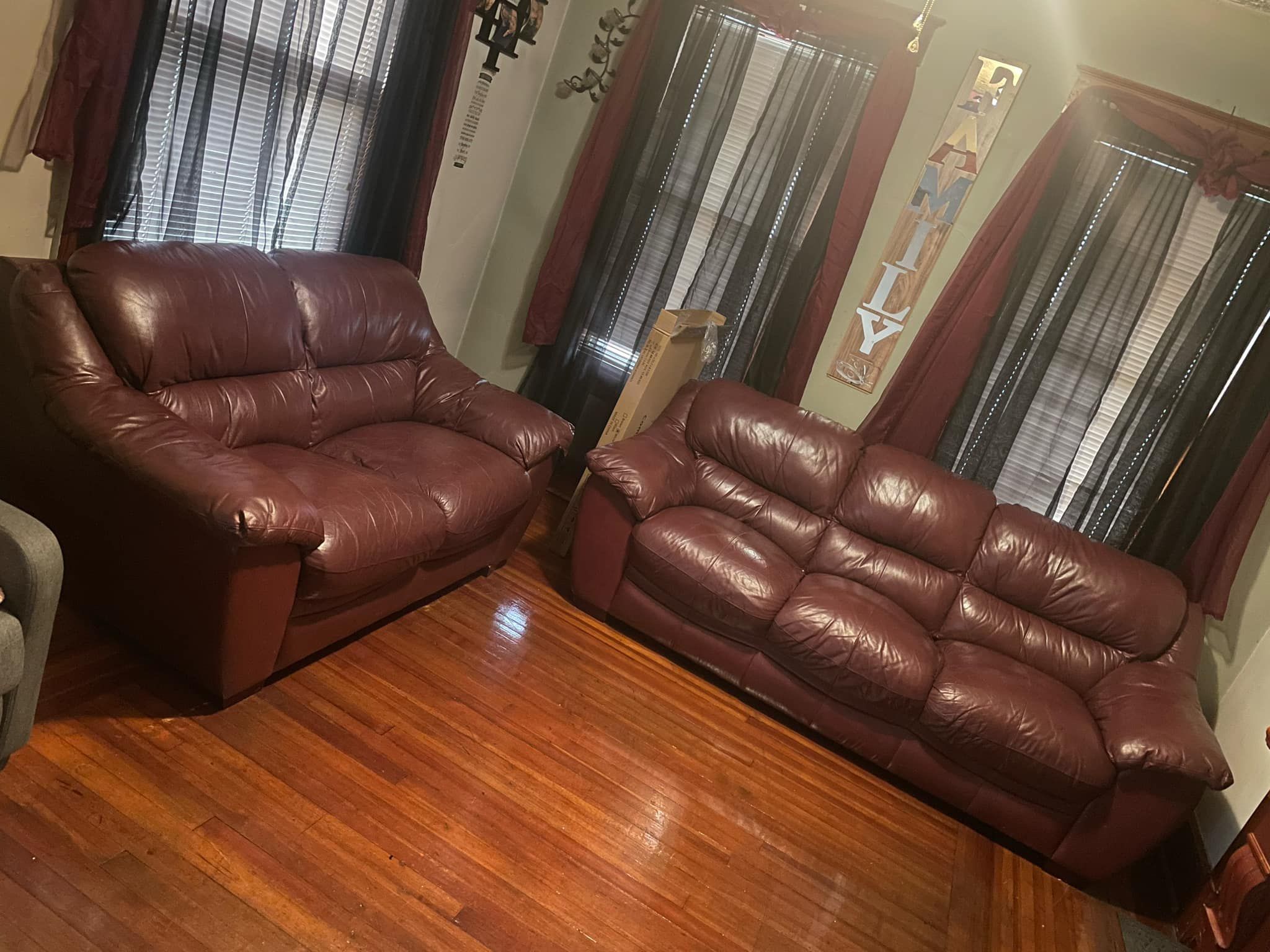 Leather Couch Set