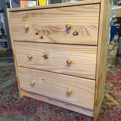 IKEA 3 Drawer Dresser pine Wood 