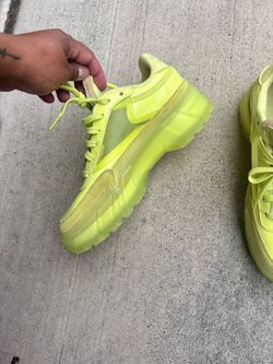 Reebok Neon Yellow Club C Cardi  B Casual Sneaker