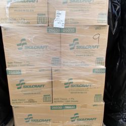 skilcraft toilet tissue, 1-ply, 4" x 3-3/4" - 1000 sheets/roll Pallet Of 16 Boxes 80 Rolls Per Box