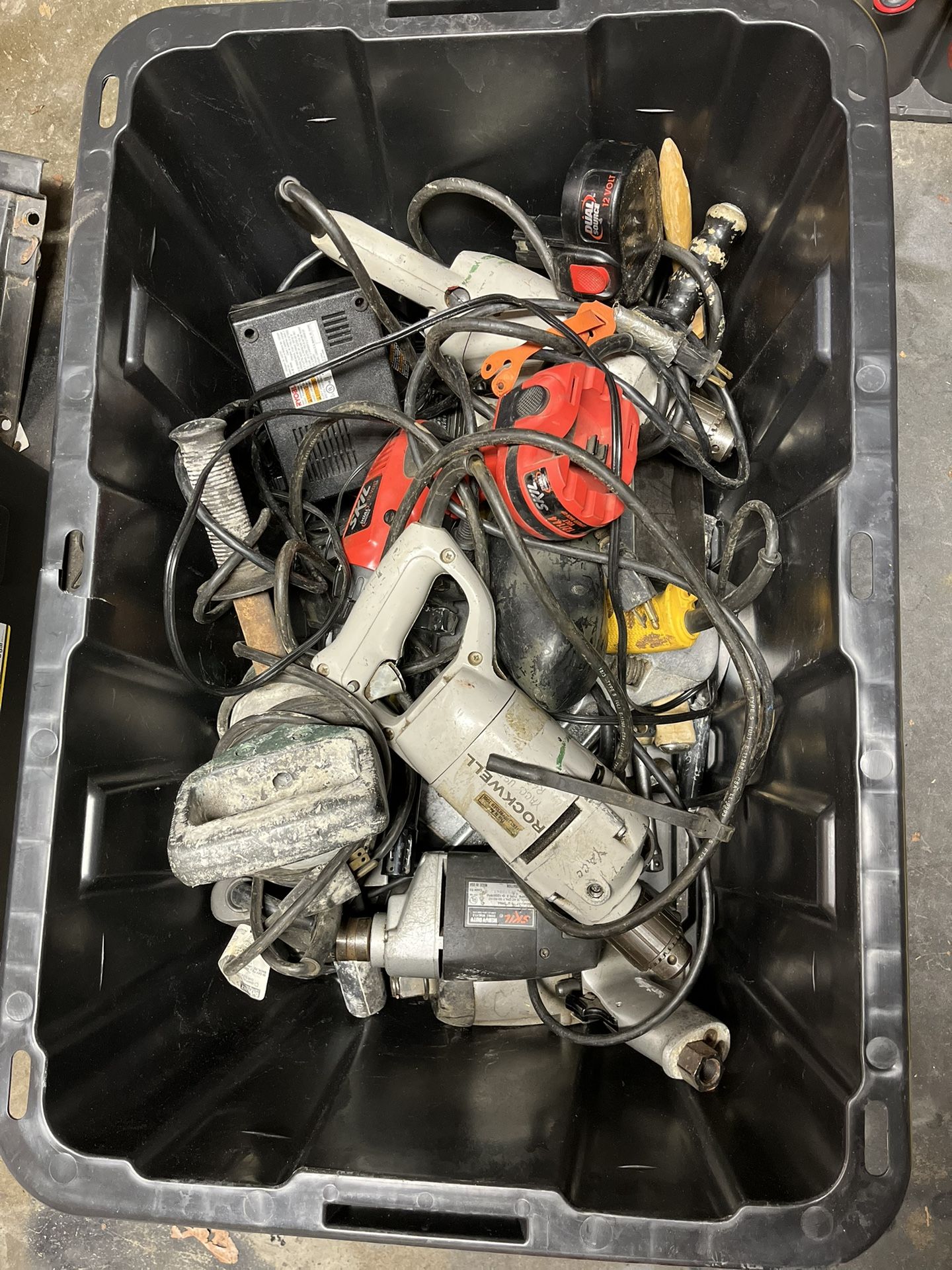 $1000 worth of assorted tools, equipment, air tools, drills,