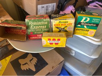 Antique empty ammo boxes