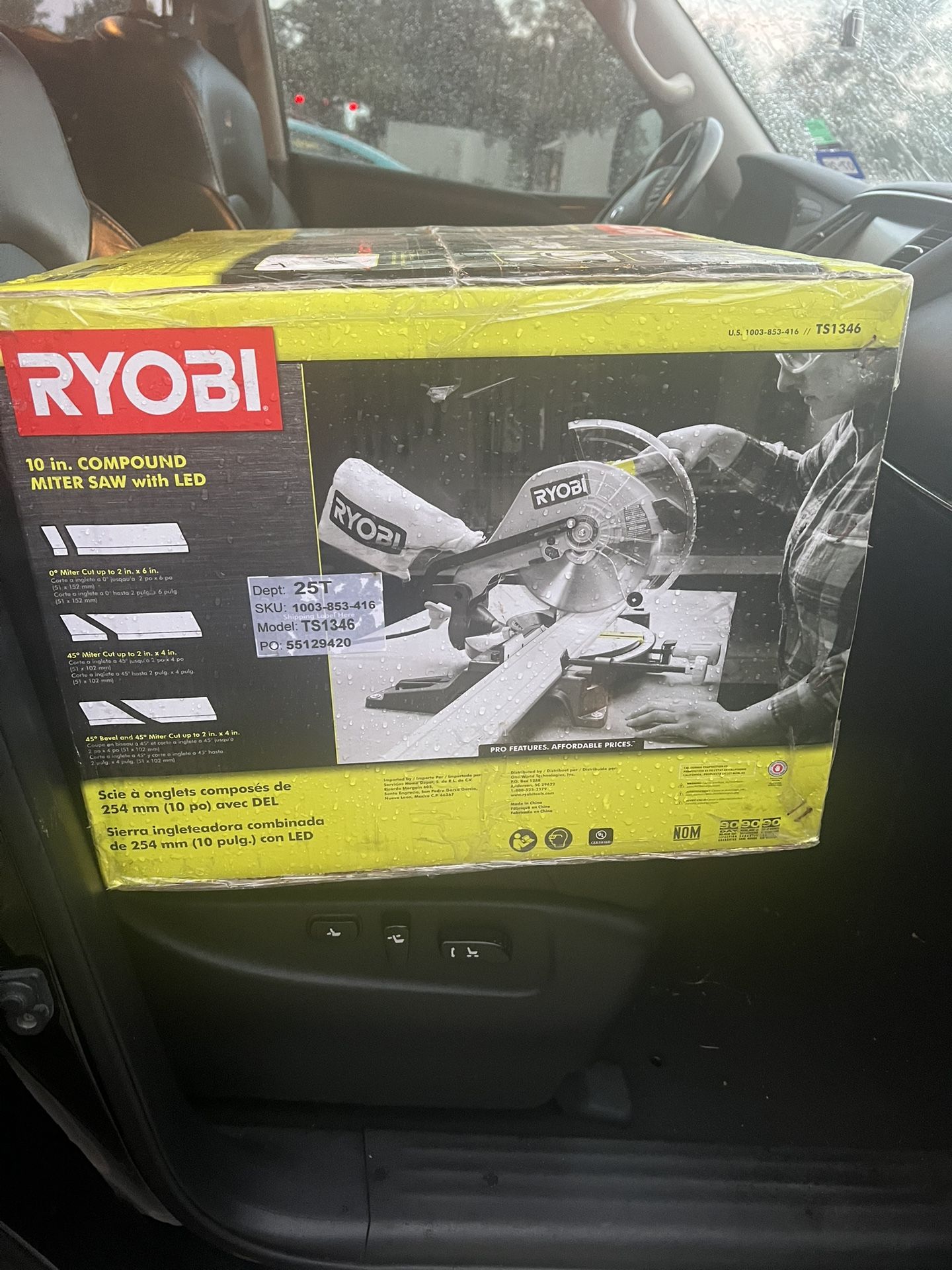Brand New Ryobi Miter Saw w/LED (10inch compound)